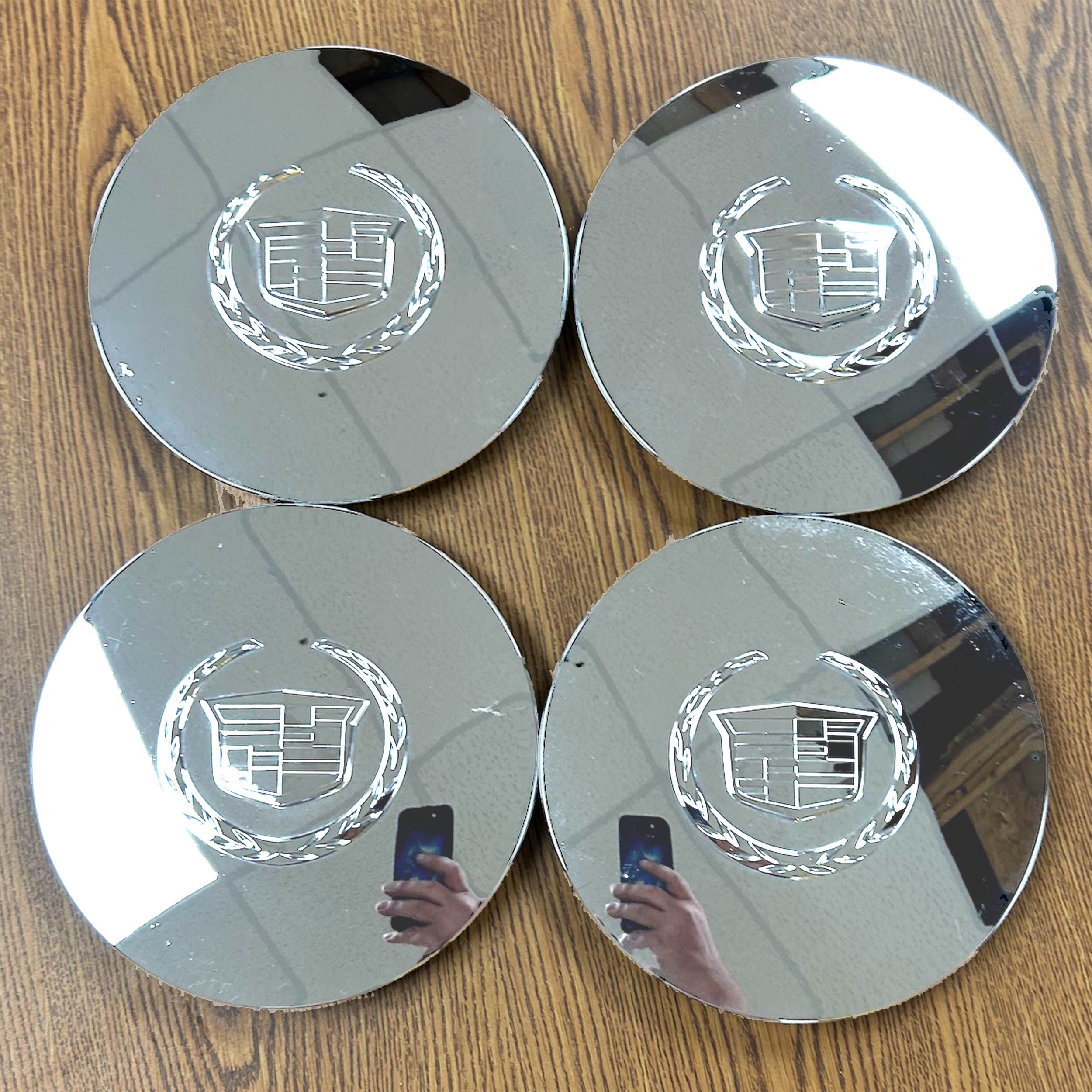 7 7/8" Cadillac Escalade OEM Chrome Center Cap #9594878 set
